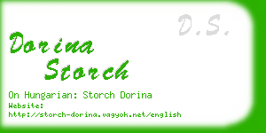 dorina storch business card